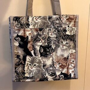Cat tapestry tote — vintage — Signare